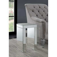Coaster Furniture 930207 Square Chairside Table Clear Mirror